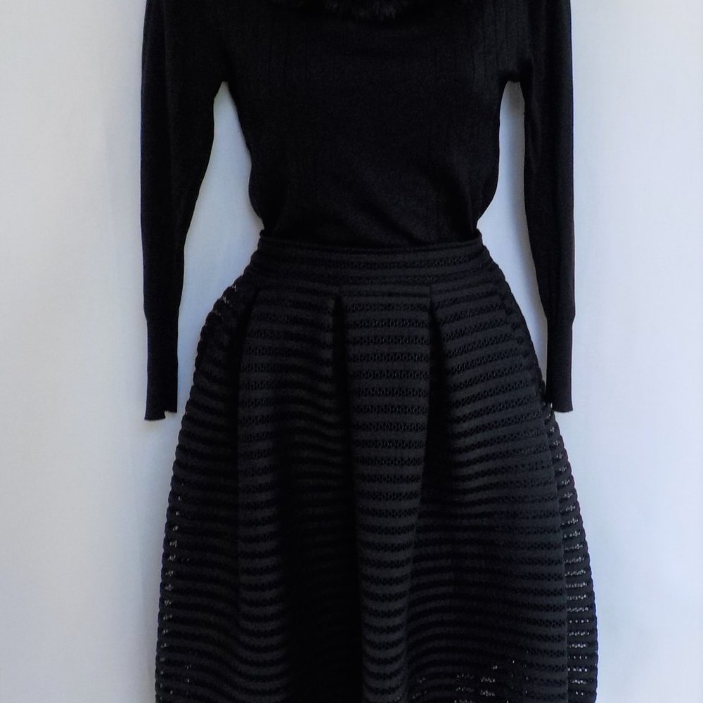 Classy Chic Party Black Skirt & Shoulders Off Top